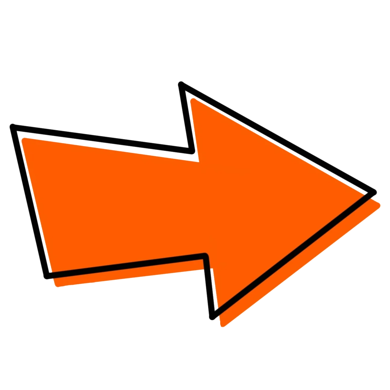 an orange arrow pointing down.